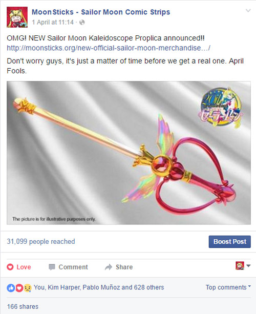 Sailor Moon Moon Kaleidoscope Proplica Facebook