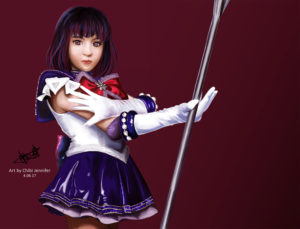 Seramyu - Sailor Saturn Digital Painting by Chibi Jennifer