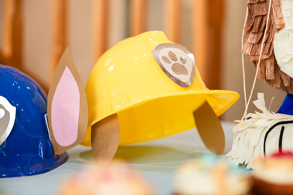 Paw Patrol Rubble DIY party hat